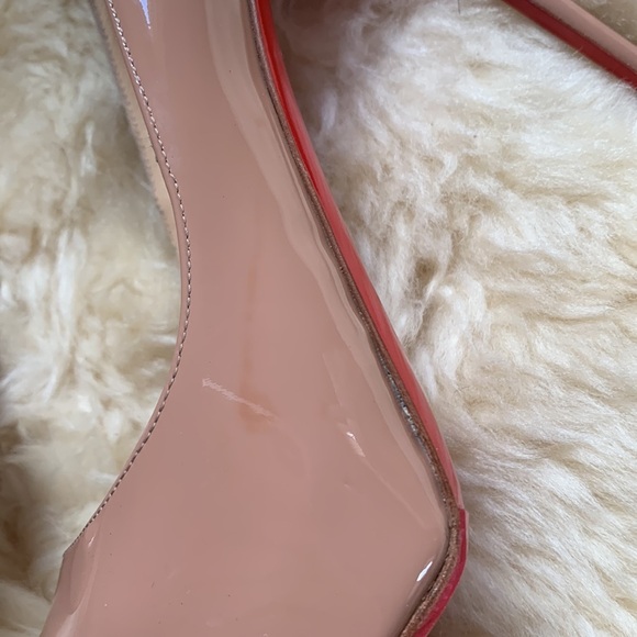CHRISTIAN LOUBOUTIN Nude Peep Patent New Very Prive Pumps Shoes Heels 120mm - Picture 5 of 16